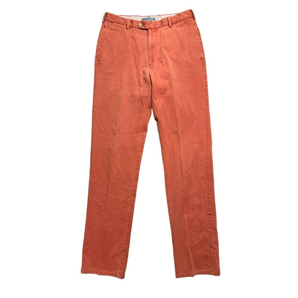PETER MILLAR Raleigh Washed Twill Flat Front Pants 33